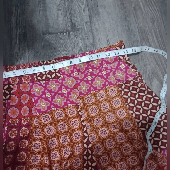 DREW Pink and Orange Wide Leg Pants - Picture 4 of 11